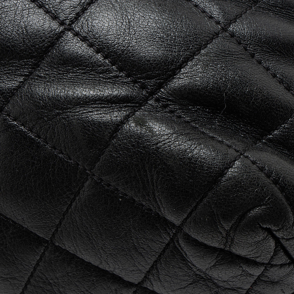 Saint Laurent Quilted Lambskin Monogram Icare Maxi Shopping Tote