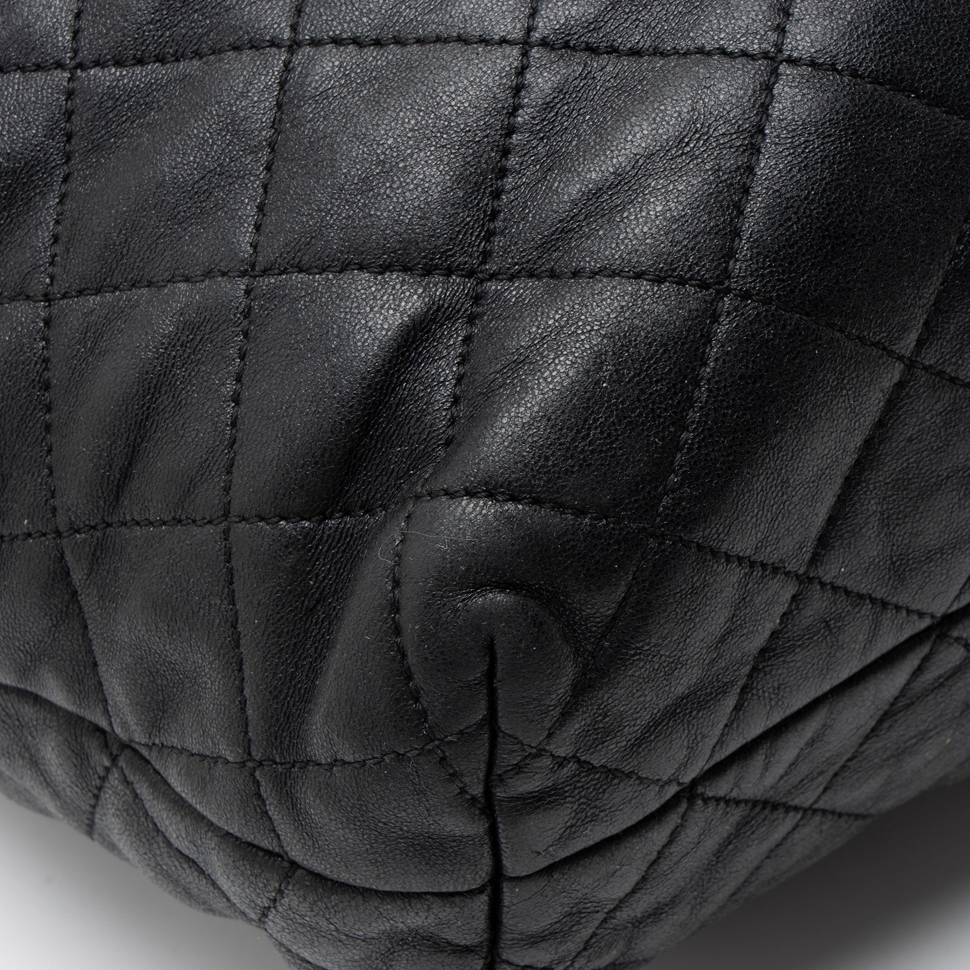 Saint Laurent Quilted Lambskin Monogram Icare Maxi Shopping Tote