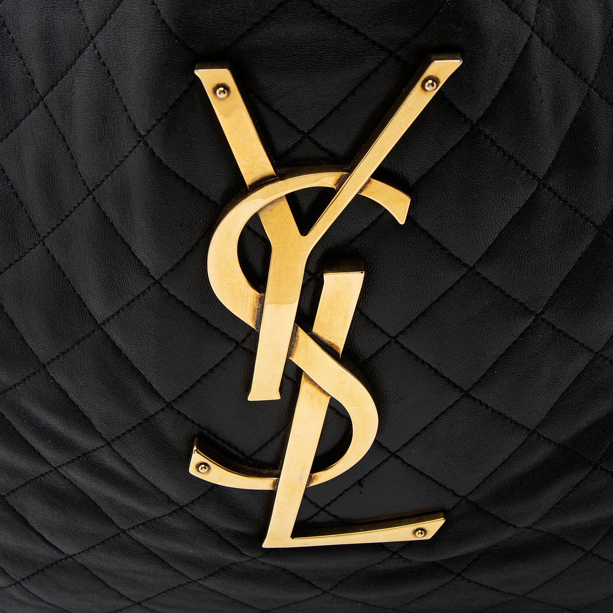 Saint Laurent Quilted Lambskin Monogram Icare Maxi Shopping Tote