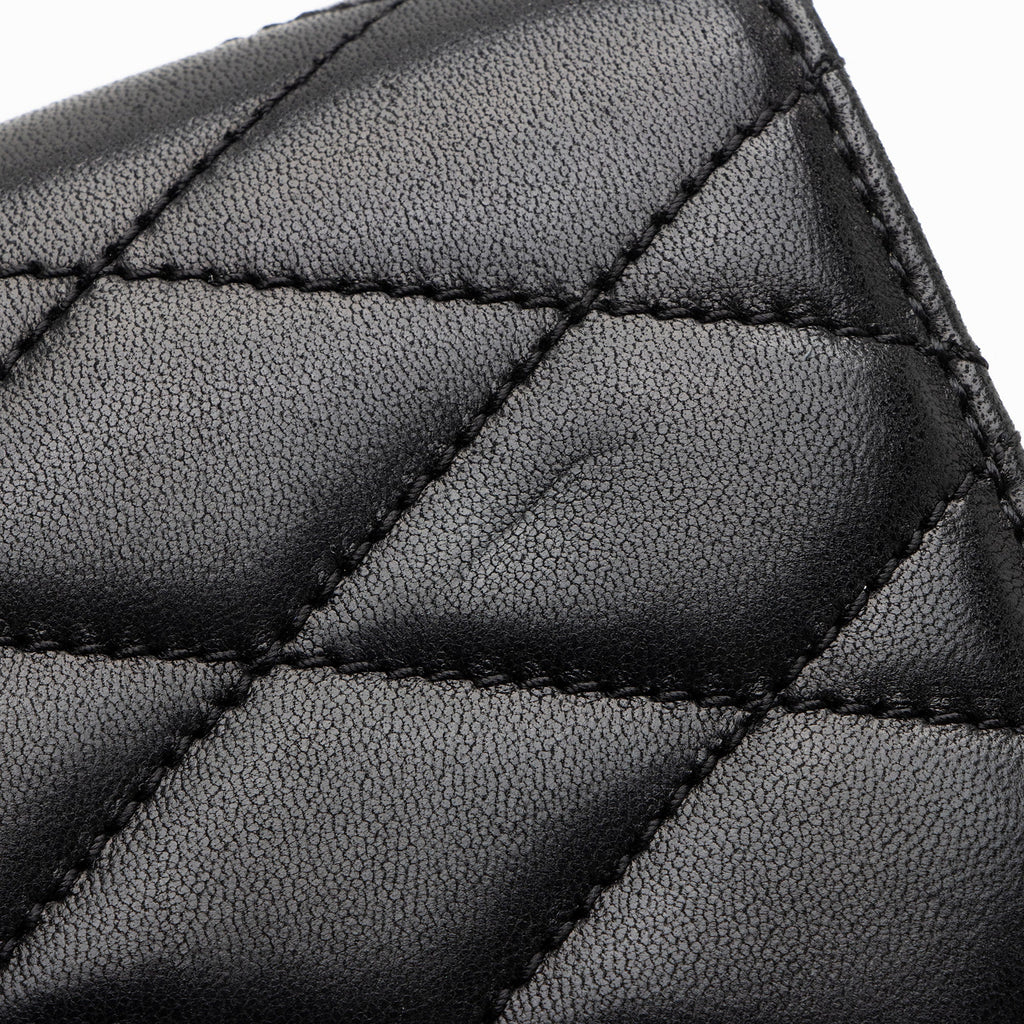Saint Laurent Quilted Lambskin Monogram Kate Clutch