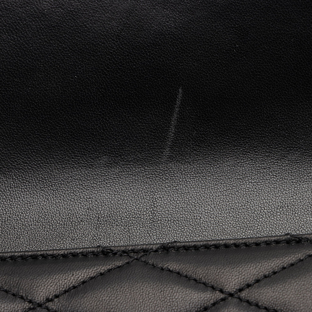 Saint Laurent Quilted Lambskin Monogram Kate Clutch