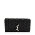 Saint Laurent Quilted Lambskin Monogram Kate Clutch