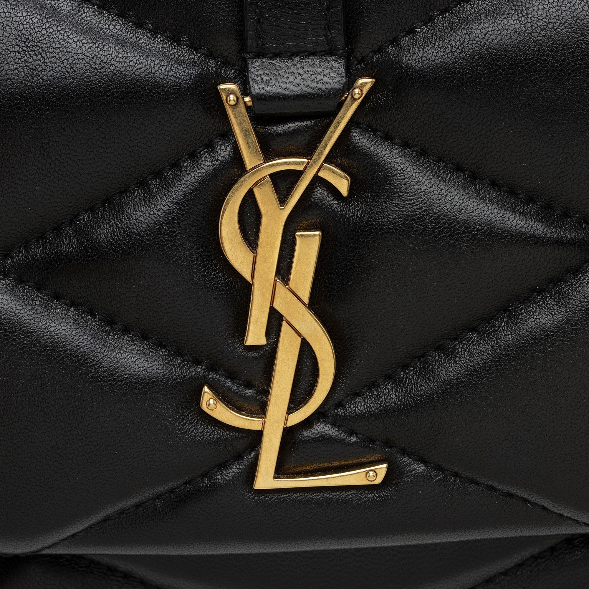 Saint Laurent Quilted Lambskin Monogram Le 57 Hobo