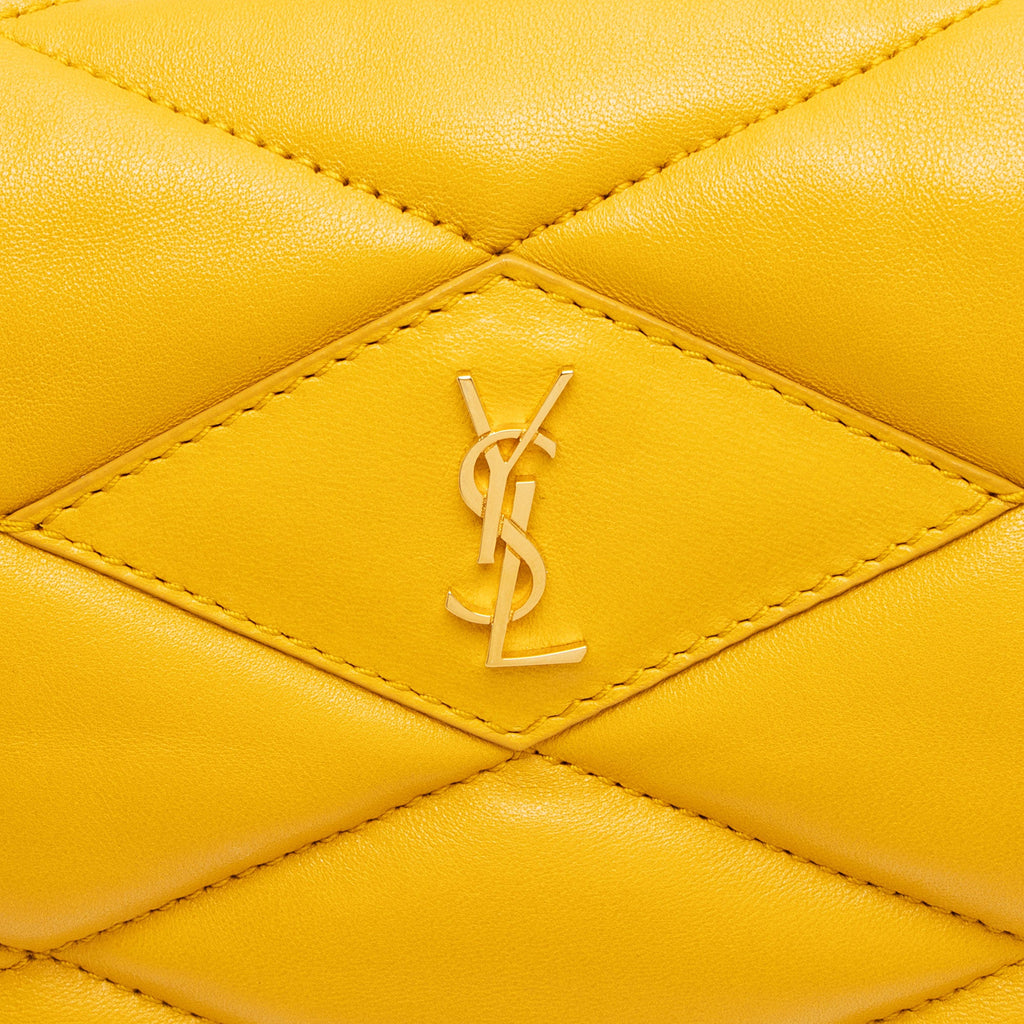 Saint Laurent Quilted Lambskin Puffer Sade Clutch