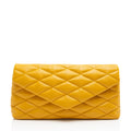 Saint Laurent Quilted Lambskin Puffer Sade Clutch