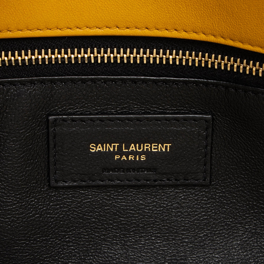 Saint Laurent Quilted Lambskin Puffer Sade Clutch