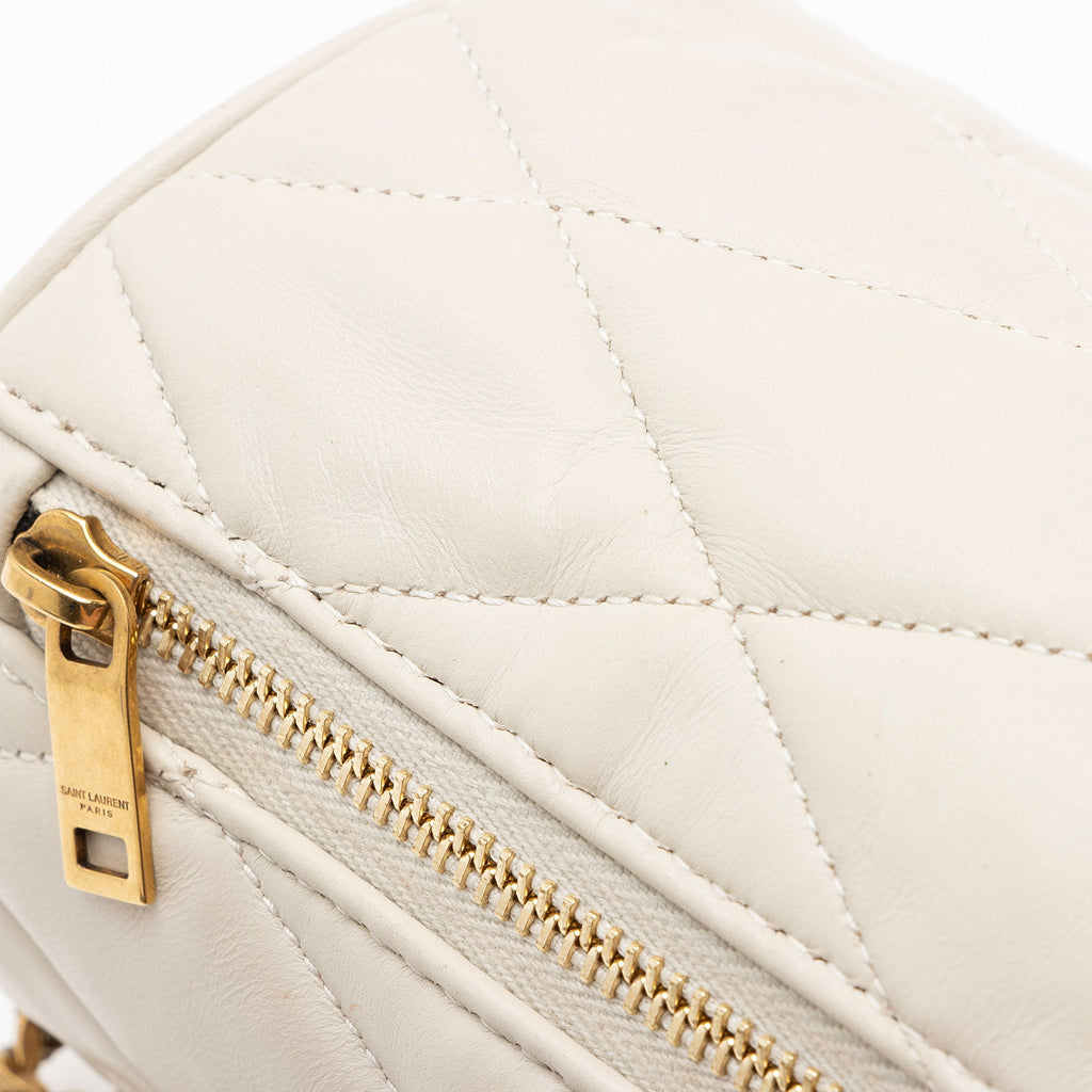 Saint Laurent Quilted Lambskin Sade Mini Tube Bag (SHF-SBssyh)