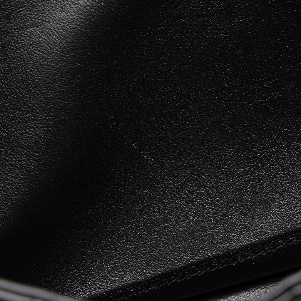 Saint Laurent Quilted Patent Leather Monogram Cassandre Chain Wallet