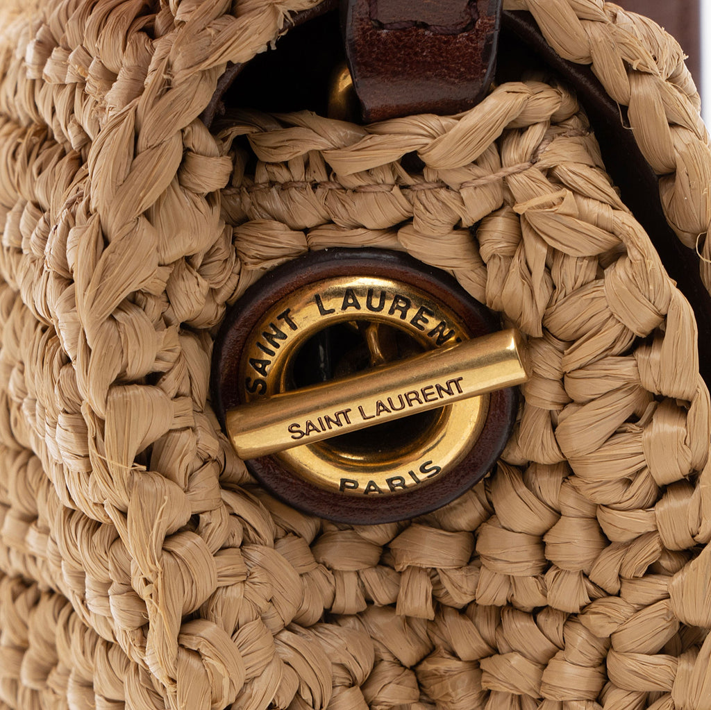 Saint Laurent Raffia Kate 99 Tassel Shoulder Bag