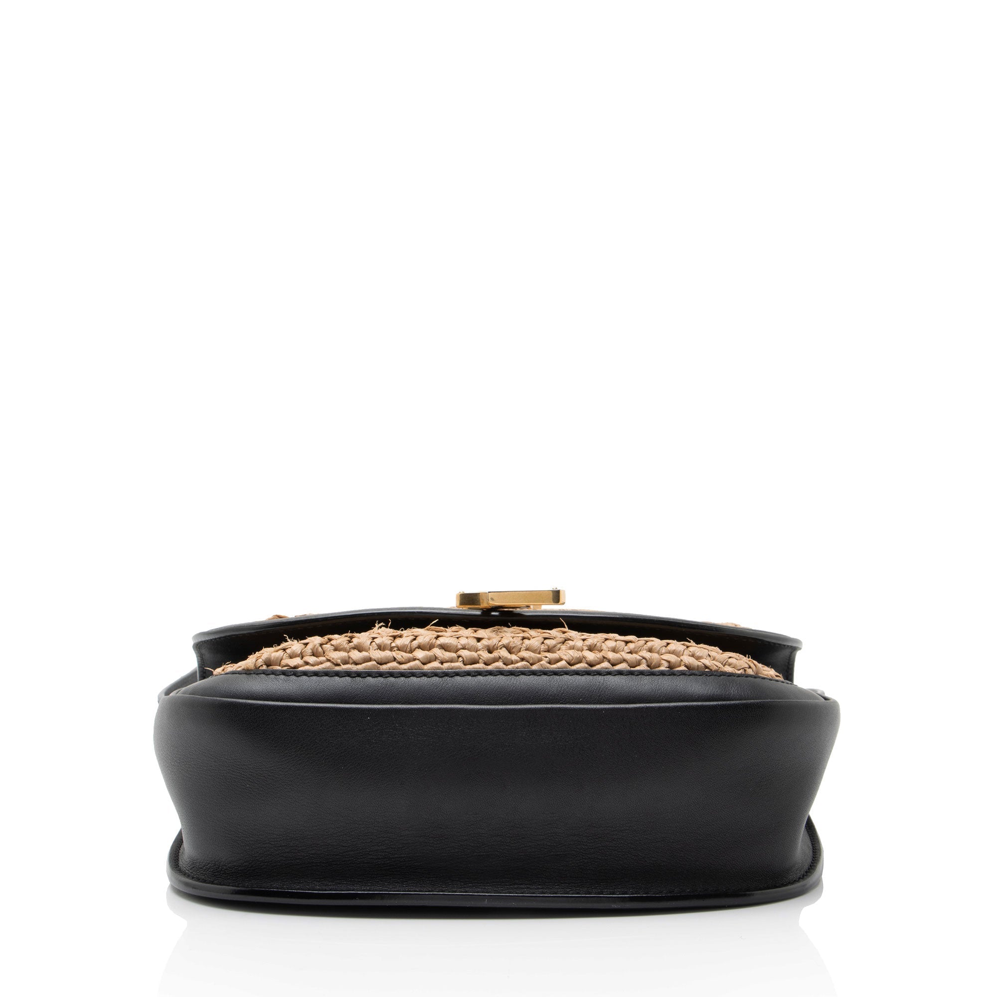 Saint Laurent Raffia Leather Kaia Medium Shoulder Bag