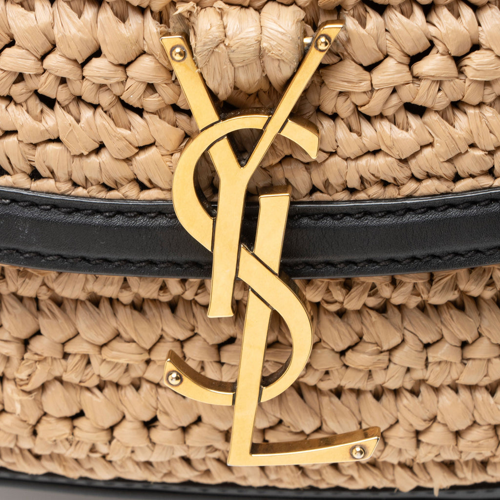 Saint Laurent Raffia Leather Kaia Medium Shoulder Bag