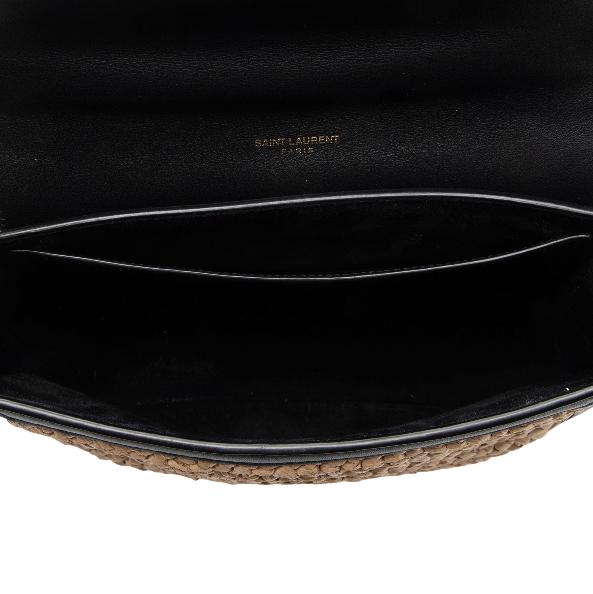Saint Laurent Raffia Leather Kaia Medium Shoulder Bag