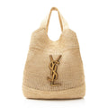 Saint Laurent Raffia Monogram Icare Maxi Shopping Tote