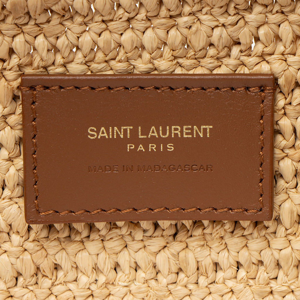 Saint Laurent Raffia Monogram Icare Pouch