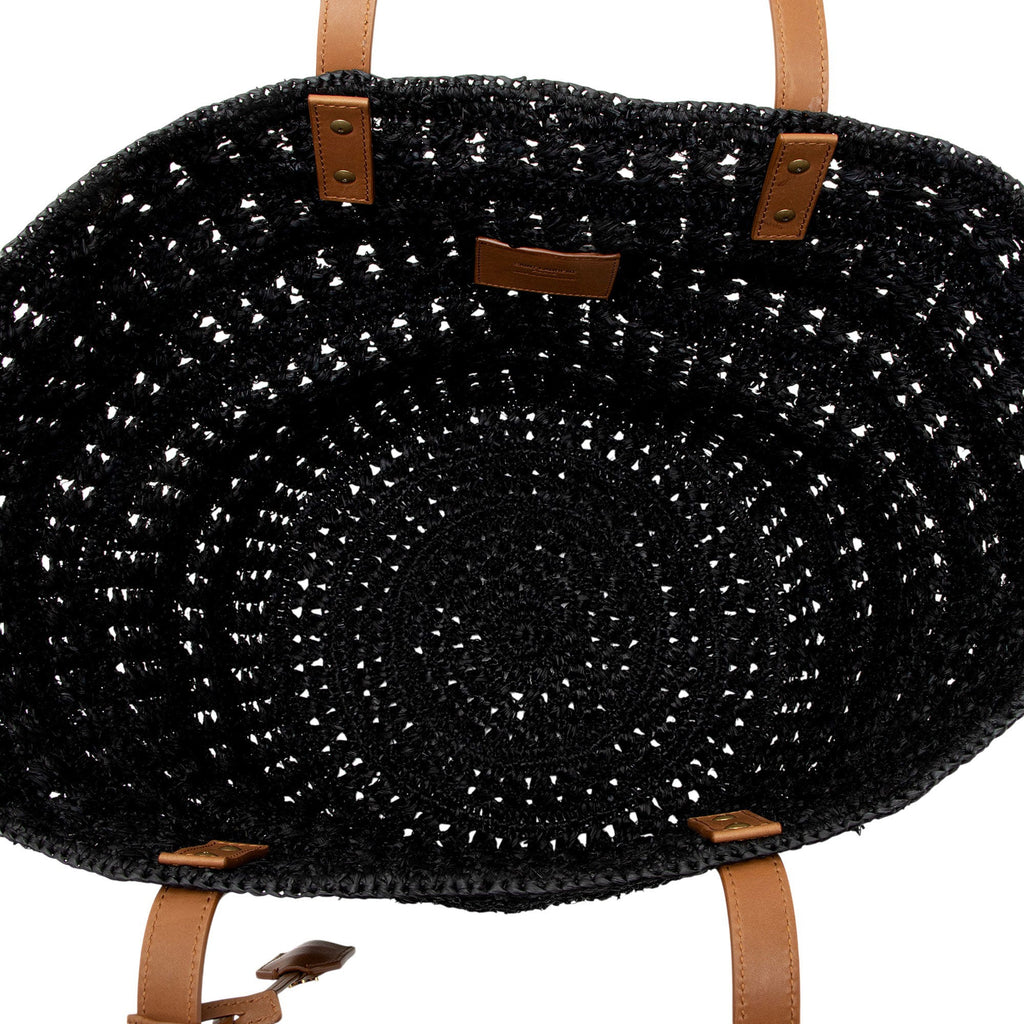 Saint Laurent Raffia Panier Medium Tote