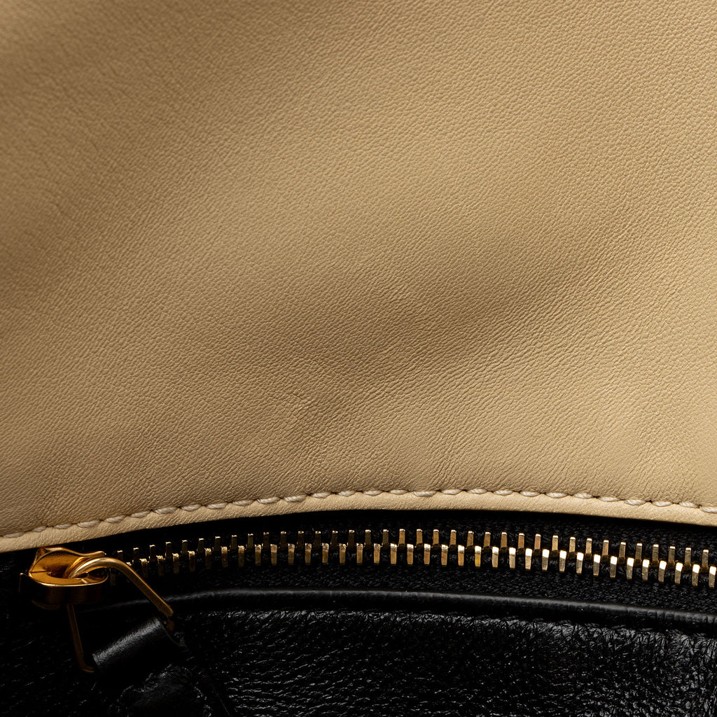 Saint Laurent Shearling Lambskin Puffer Sade Clutch - FINAL SALE (SHF-OG4bp5)