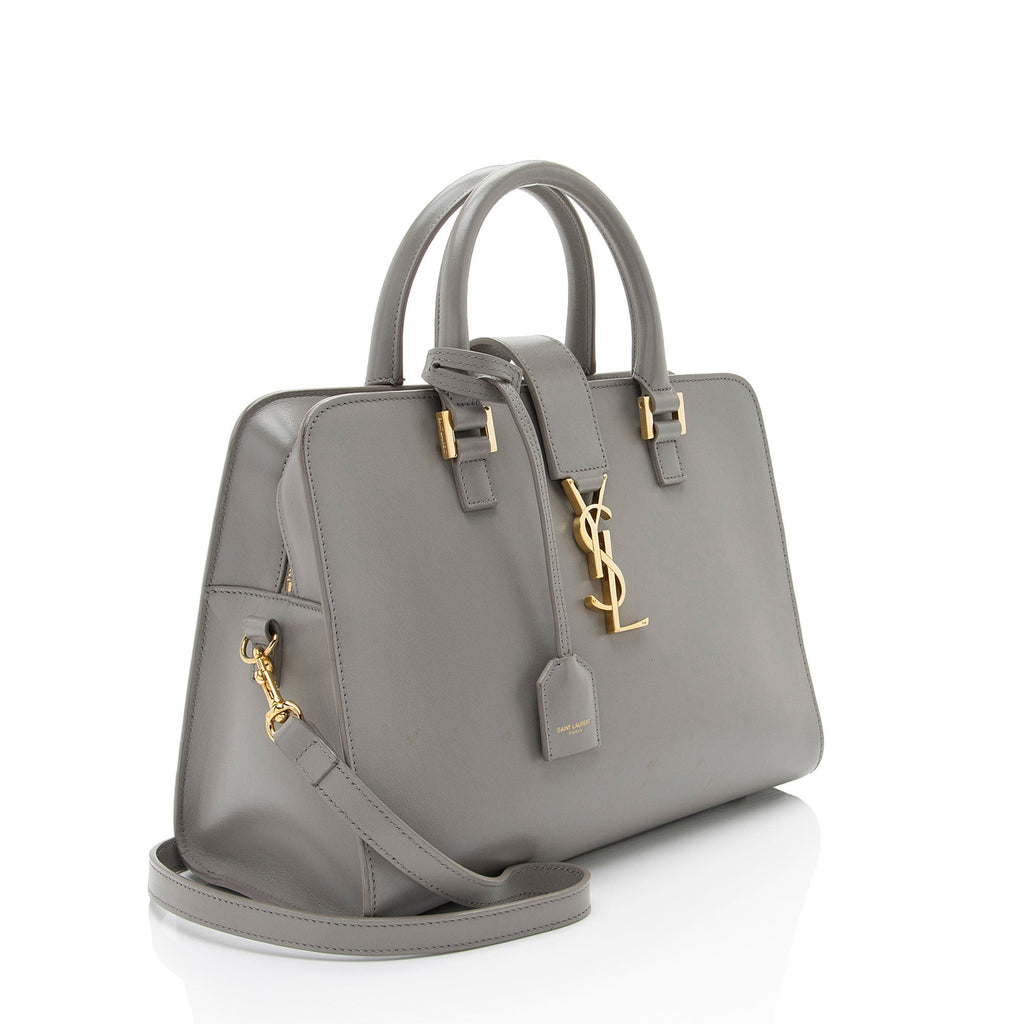 Saint Laurent Smooth Calfskin Baby Monogram Cabas Tote