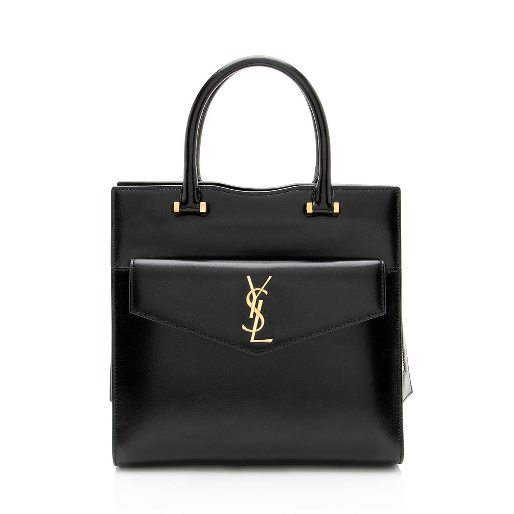 Saint Laurent Smooth Calfskin Monogram Uptown Small Satchel