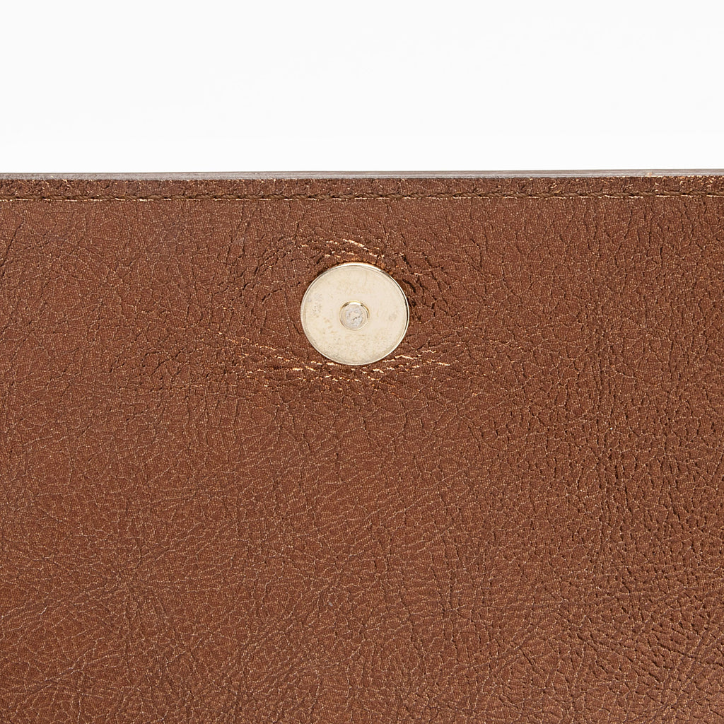 Saint Laurent Vintage Metallic Calfskin Monogram Belle de Jour Clutch (SHF-VMKI8c)