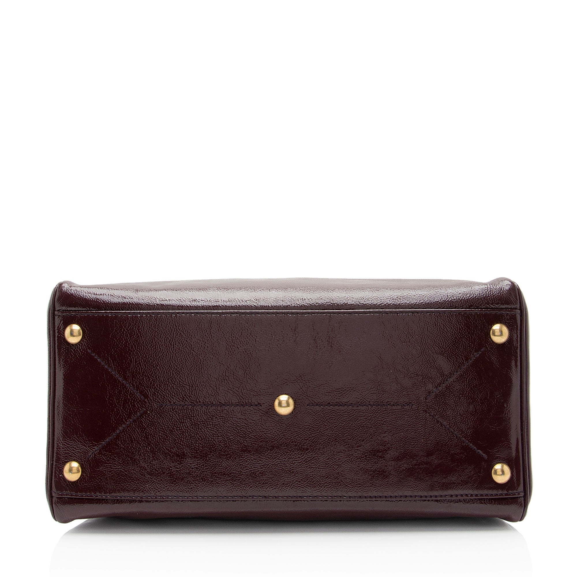 Saint Laurent Vintage Patent Leather Majorelle Tote (SHF-8MqroY)