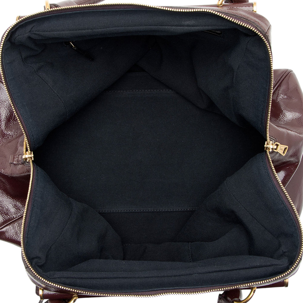 Saint Laurent Vintage Patent Leather Majorelle Tote (SHF-8MqroY)