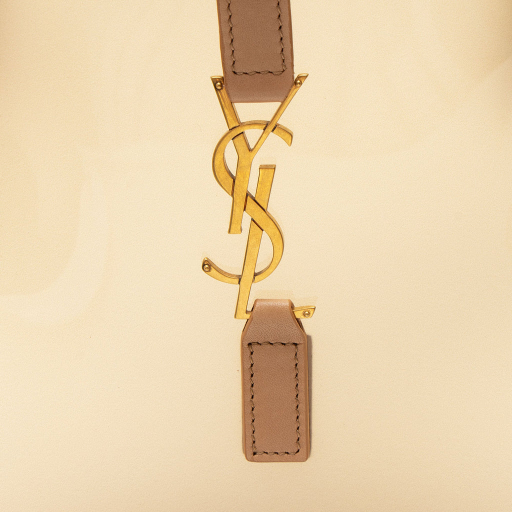 Saint Laurent Vinyl Calfskin Panier Medium Tote