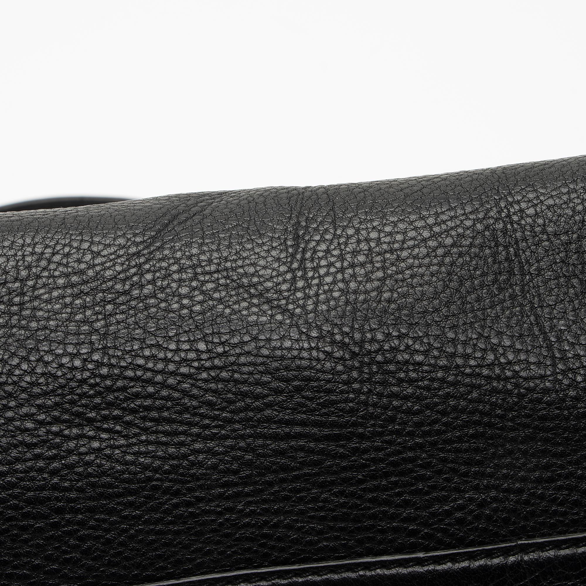 Salvatore Ferragamo Calfskin Ganchini Jules Satchel (SHF-BEZLds)