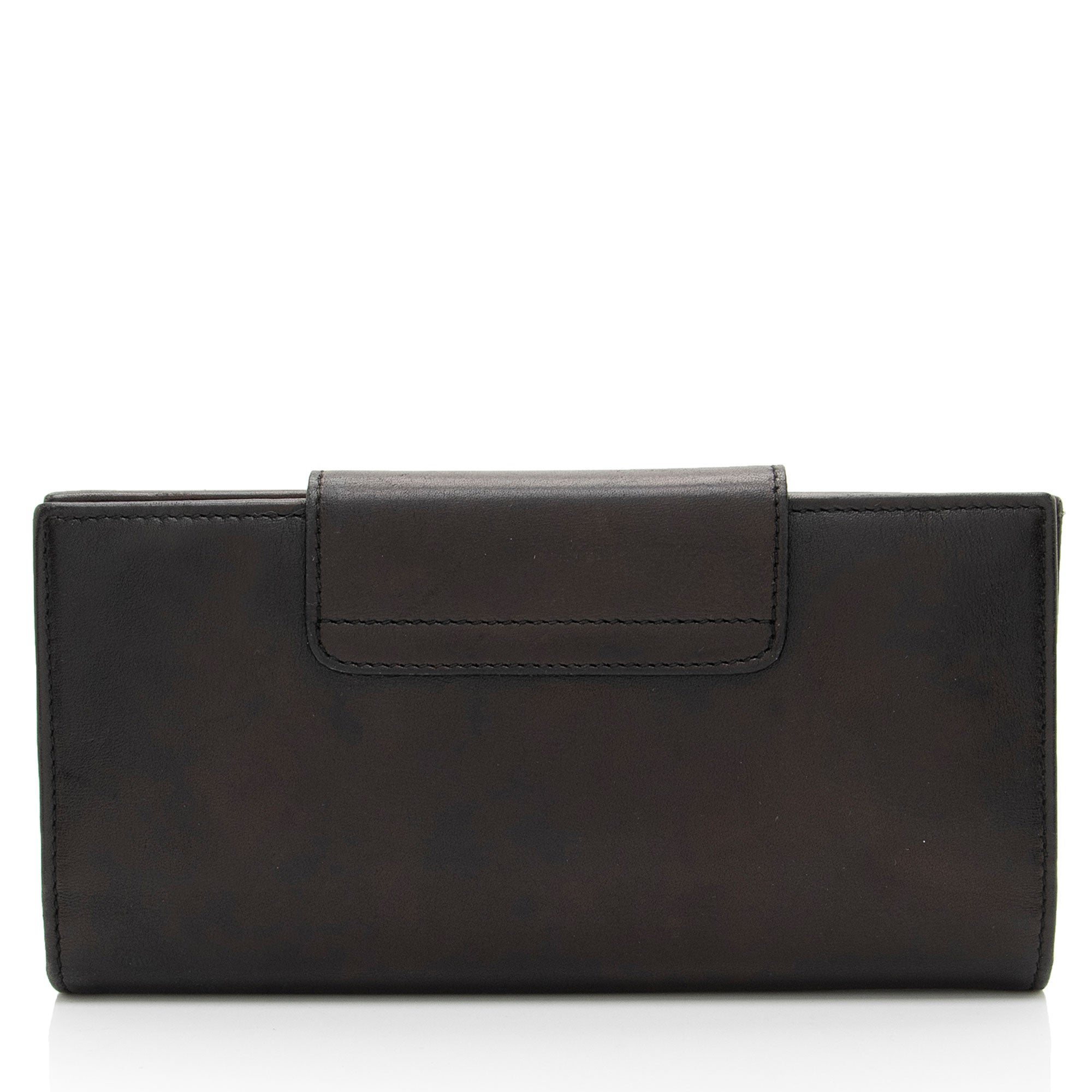 Ferragamo Calfskin Gancini Long Wallet
