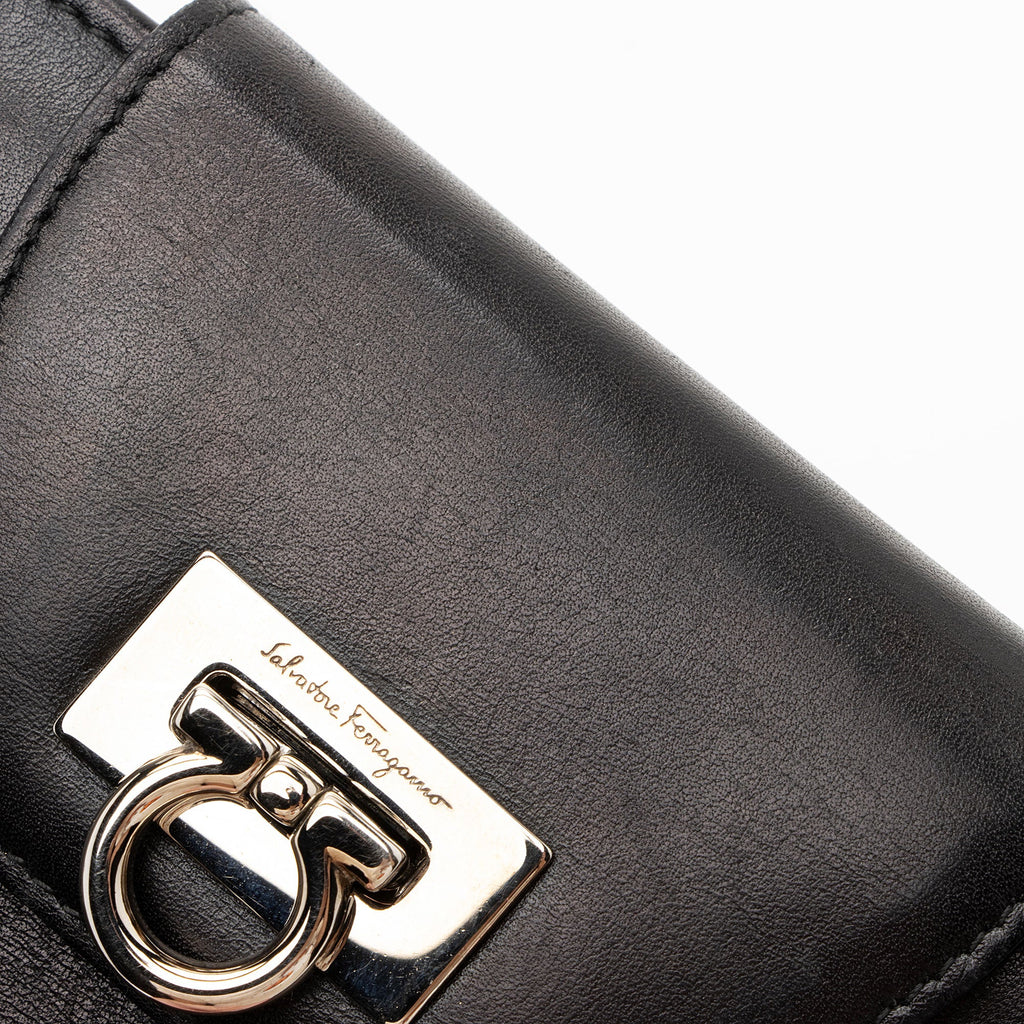 Ferragamo Calfskin Gancini Long Wallet