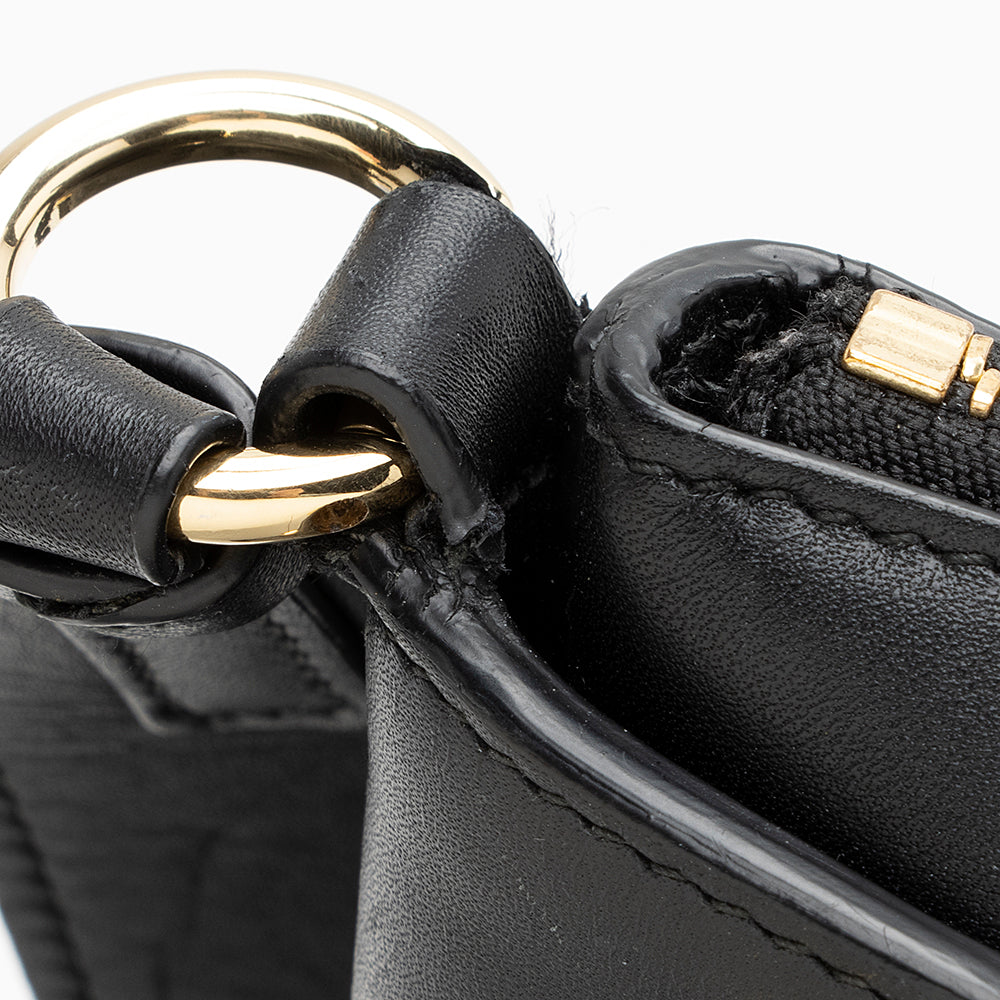 Salvatore Ferragamo Calfskin Gancini Pocket Messenger Bag (SHF-20244)
