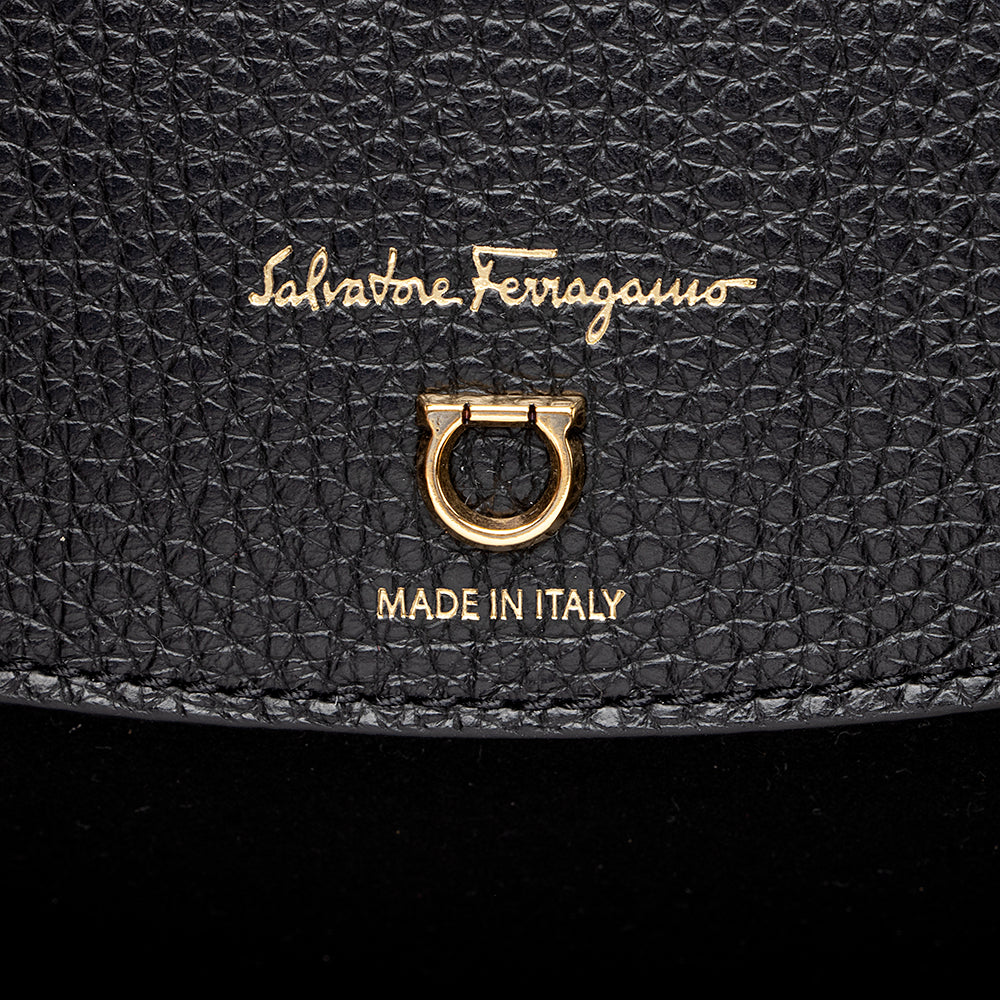 Salvatore Ferragamo Calfskin Gancini Tote (SHF-21196)
