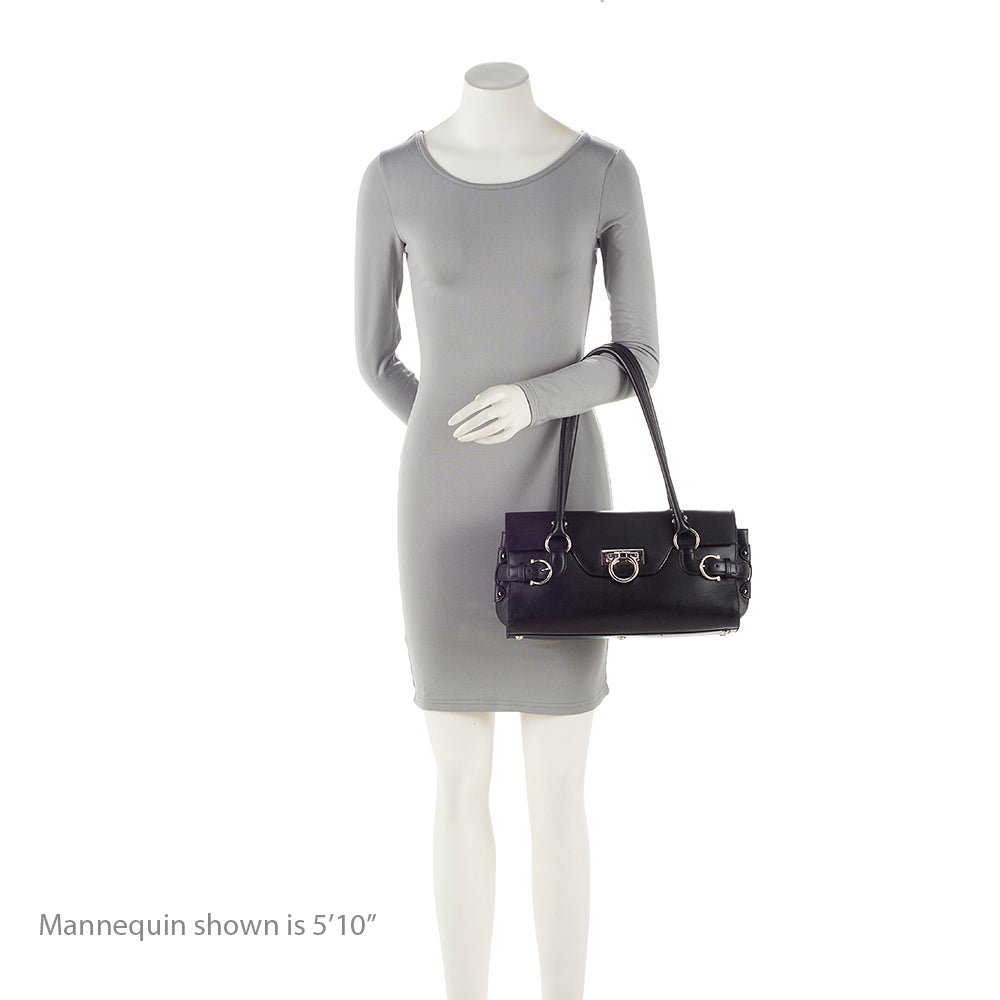 Salvatore Ferragamo Calfskin Gina Shoulder Bag (SHF-21616)