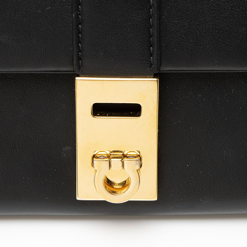 Salvatore Ferragamo Calfskin Hug Wallet on Chain