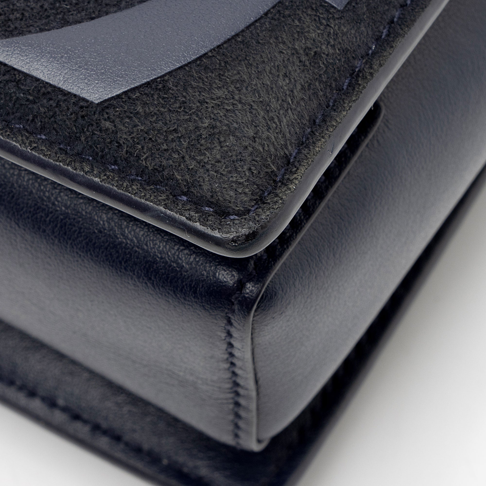 Ferragamo Calfskin Suede Vara Bow Chain Flap Bag