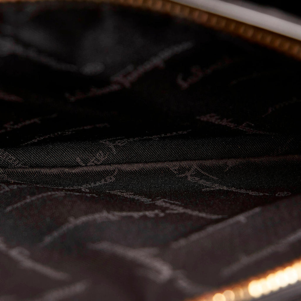 Salvatore Ferragamo Gancini Patent Leather Handbag (SHG-31776)