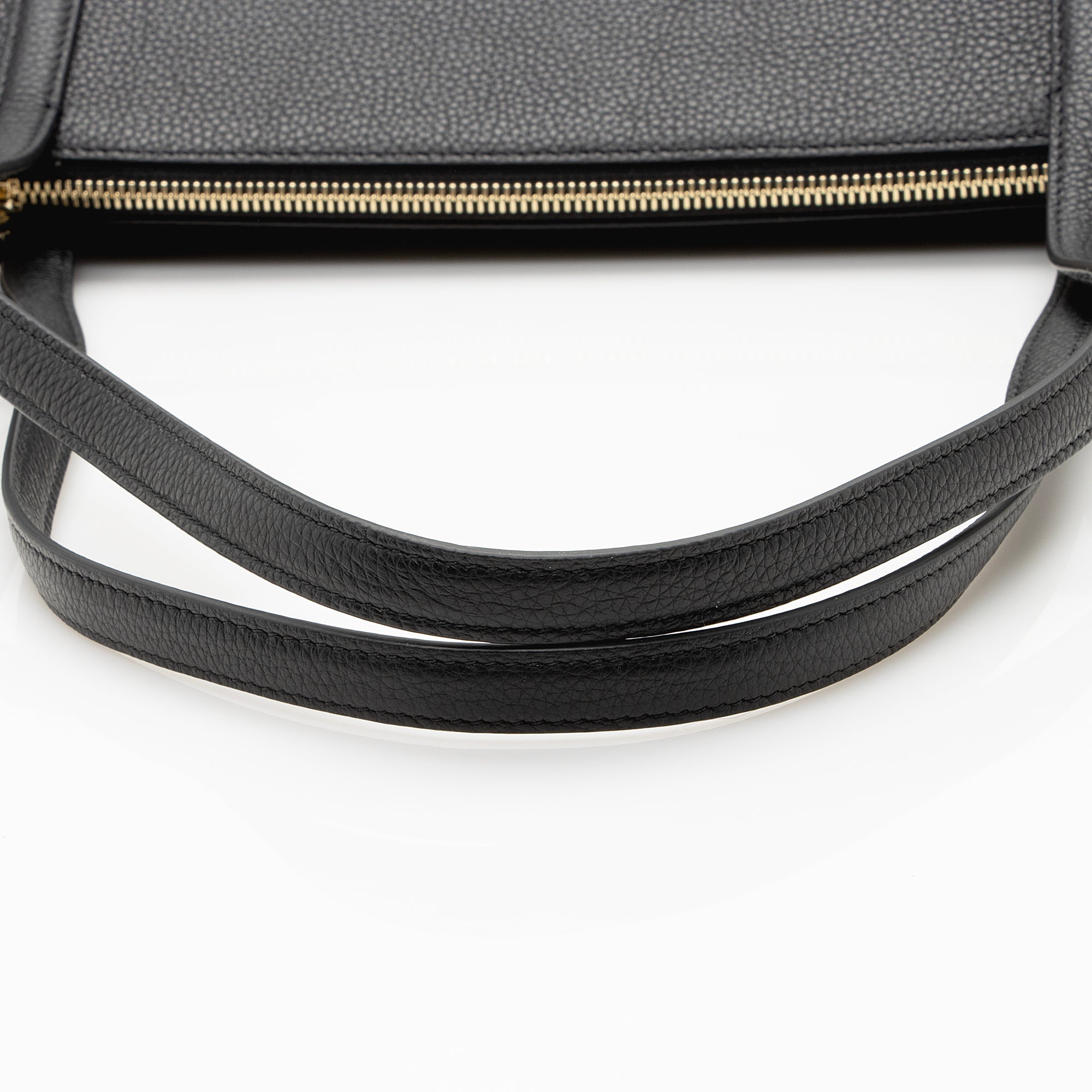 Salvatore Ferragamo Grained Calfskin Gancini Medium Tote (SHF-22745)