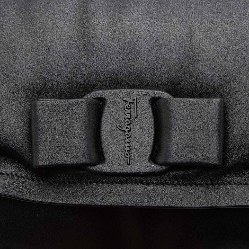 Ferragamo Leather Viva Bow Medium Bag
