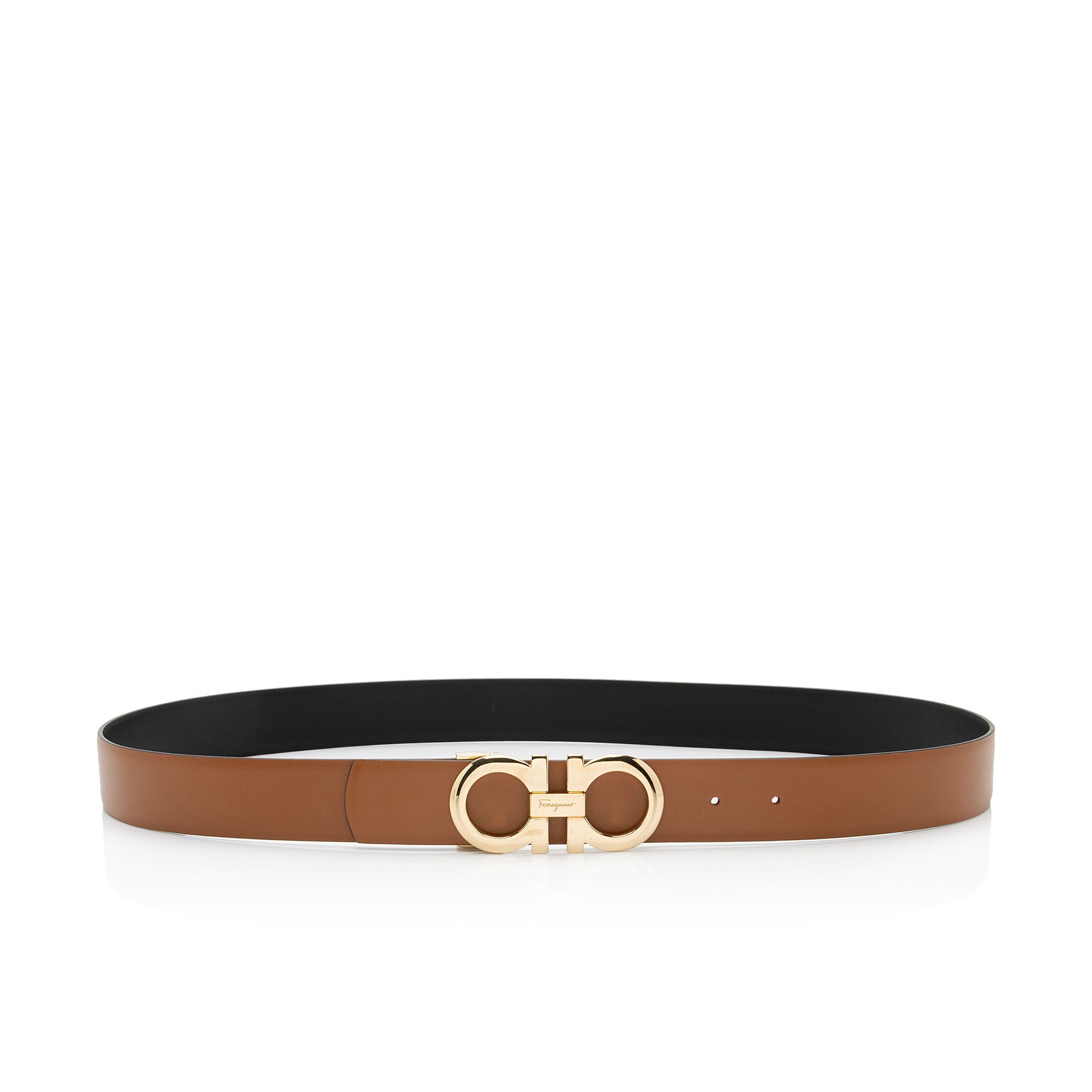 Salvatore Ferragamo Reversible Calfskin Gancini Belt - Size 40 / 100 (SHF-3oGhXL)