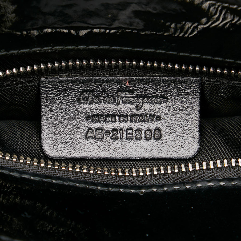 Salvatore Ferragamo Vara Patent Leather Satchel (SHG-9VPUgL)
