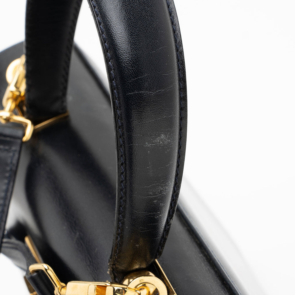 Salvatore Ferragamo Vintage Calfskin Gancini Top Handle (SHF-MXCzTv)