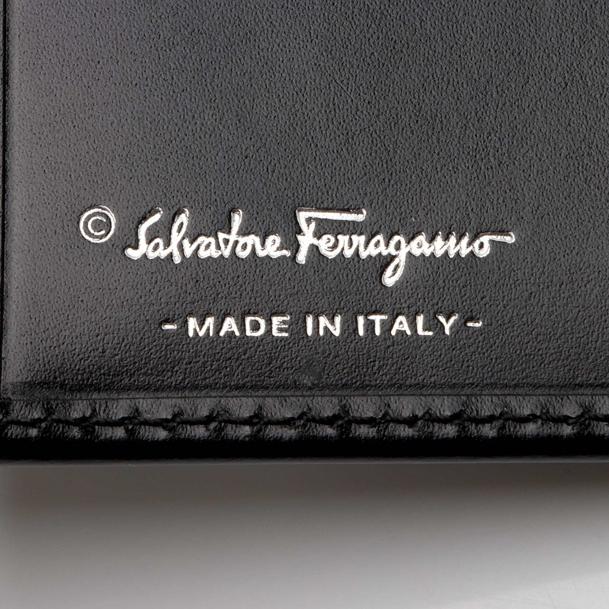 Salvatore Ferragamo Shiny Calfskin Gancini Long Wallet - FINAL SALE (SHF-zI2Lod)