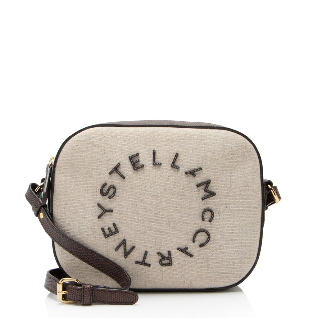 Stella McCartney Eco Canvas Perforated Logo Mini Camera Bag