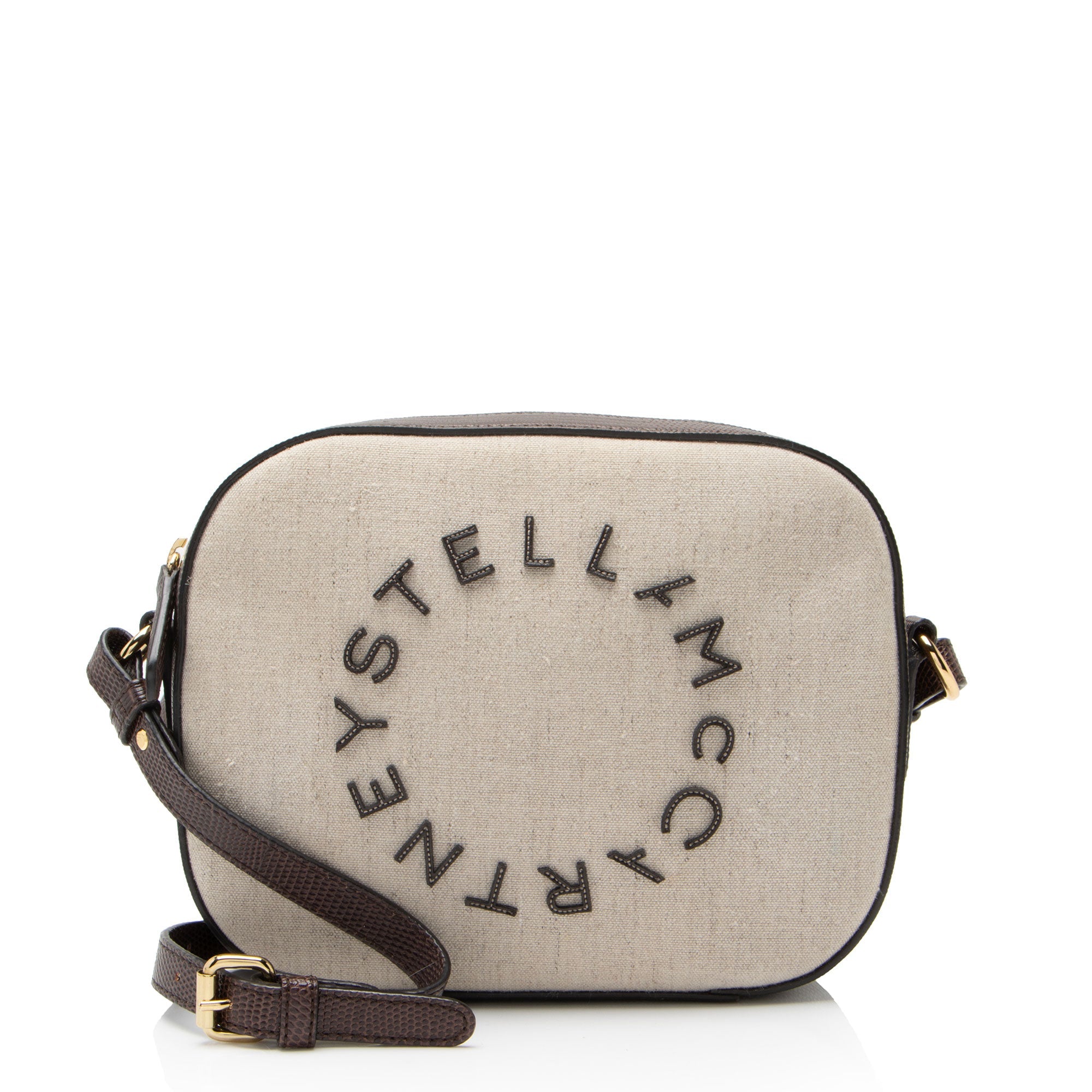 Stella McCartney Eco Canvas Perforated Logo Mini Camera Bag