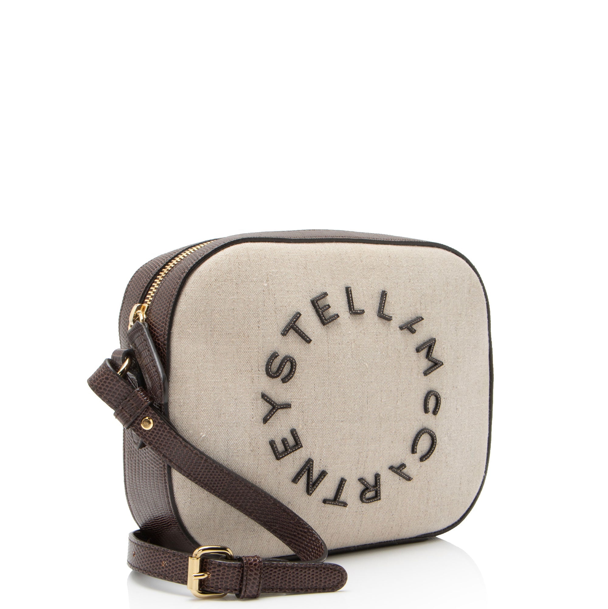 Stella McCartney Eco Canvas Perforated Logo Mini Camera Bag