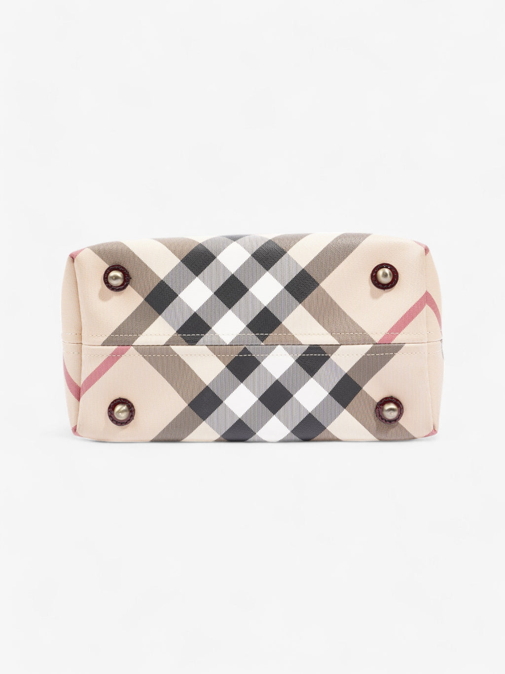 Burberry Check Tote Nova Check / Deep Red Canvas
