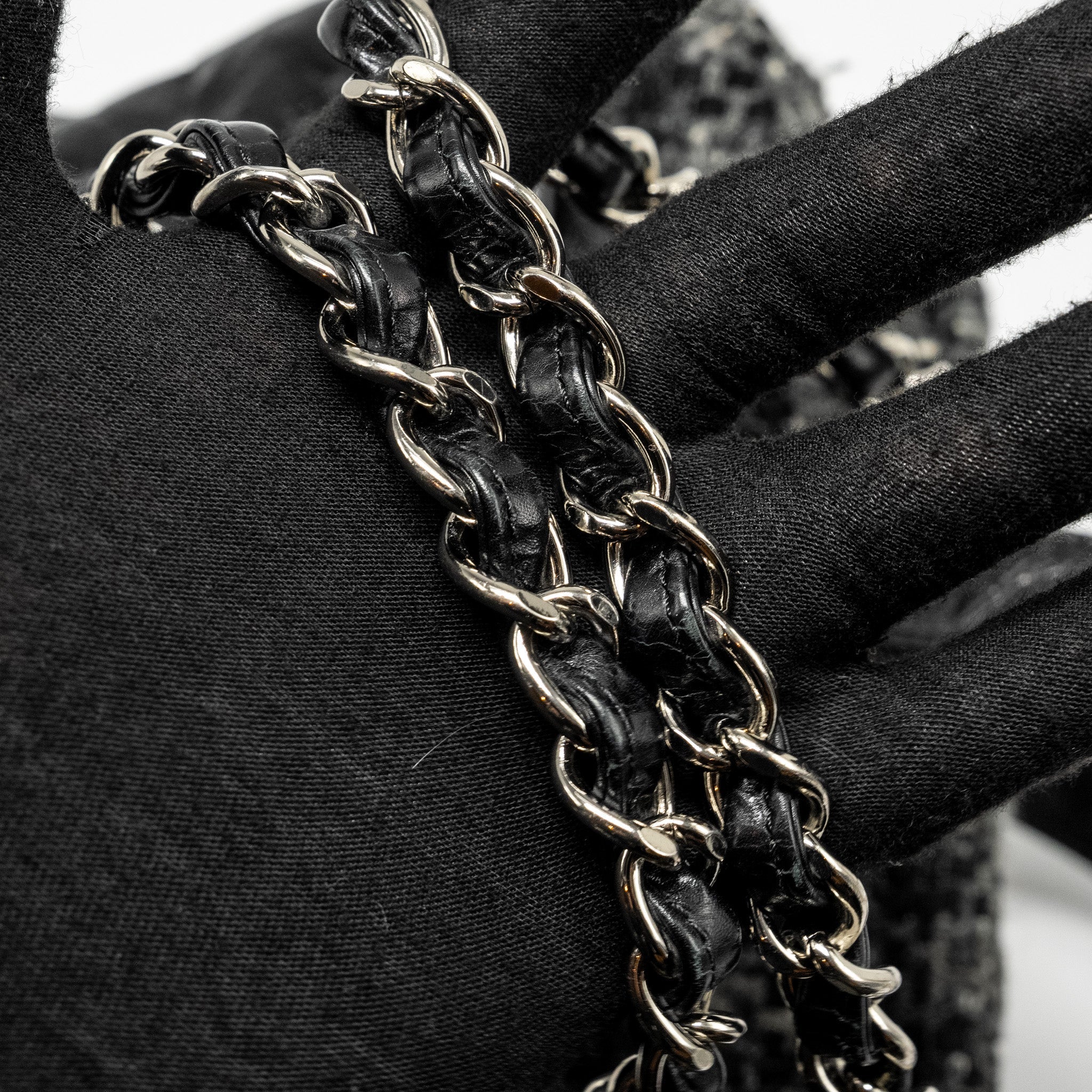 Chanel Portobello Tote Bag Calfskin/Tweed Black/Grey