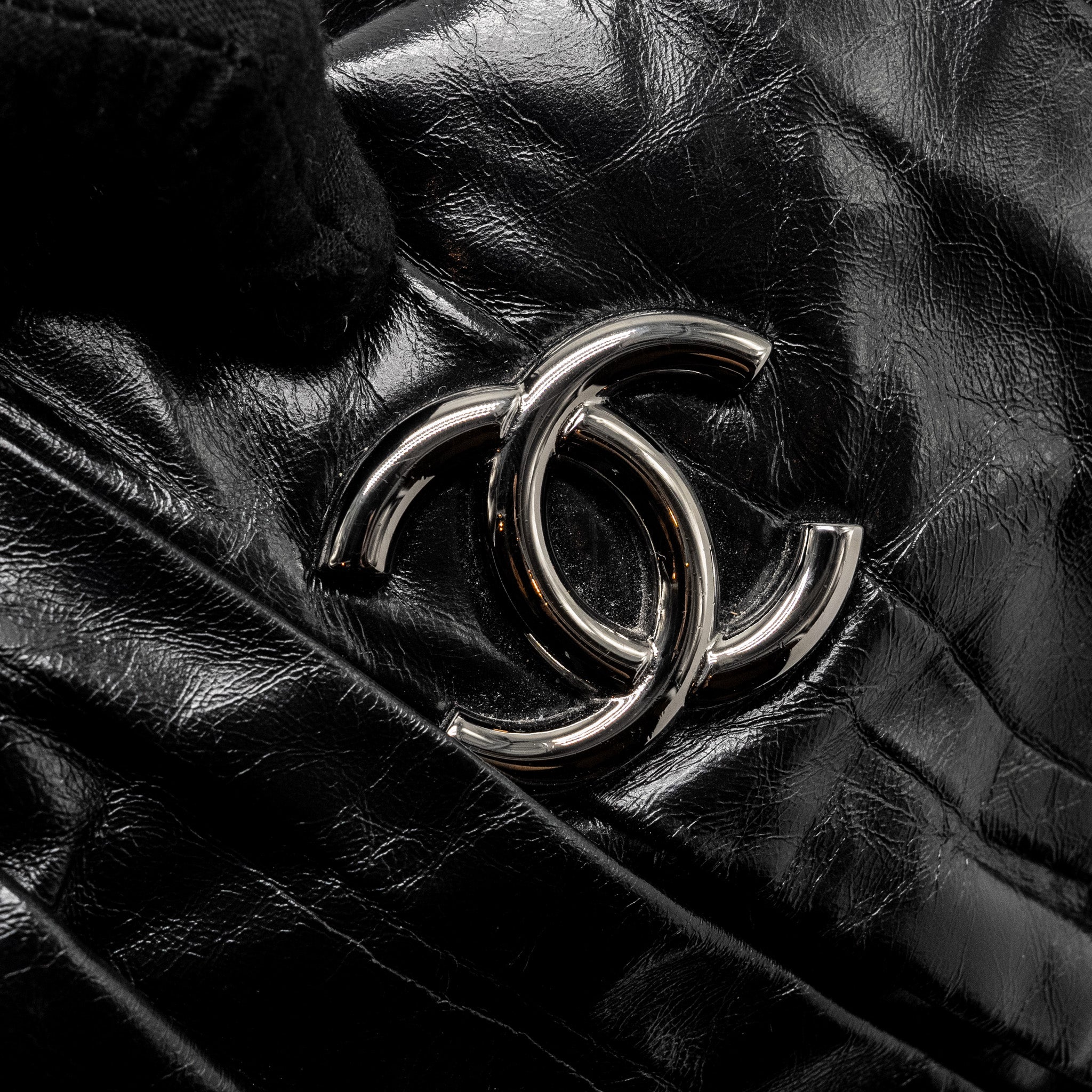 Chanel Twisted Tote Bag Calfskin Black
