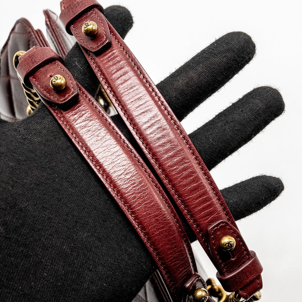 Chanel Perfect Edge Tote Bag Calfskin Burgundy