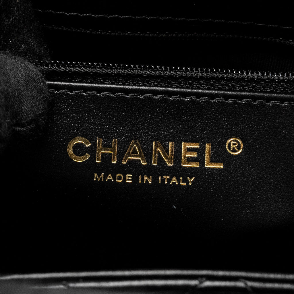 CHANEL Mini Kelly Shopping tote bag Calfskin Black  (Microchip)