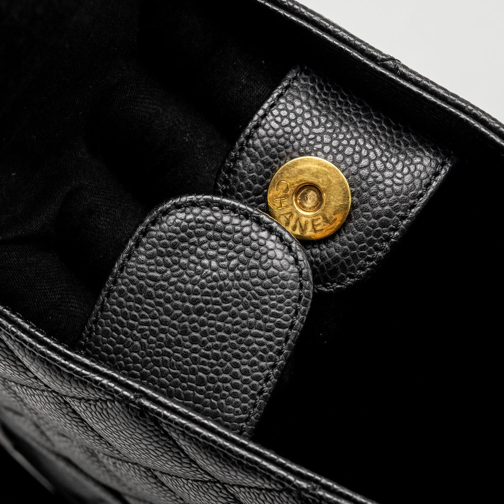 Chanel Petit Shopping Tote Bag Caviar BLACK